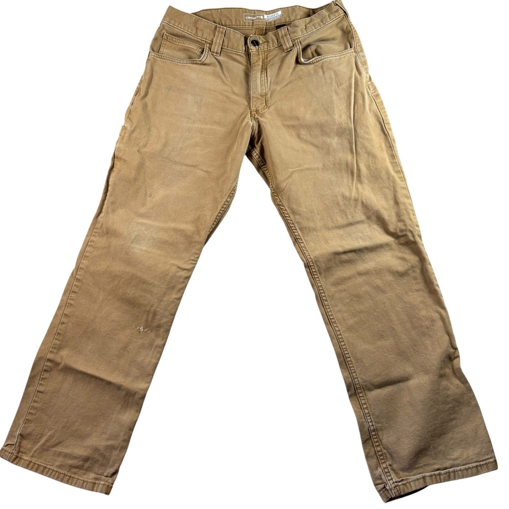 Carhartt Relaxed Fit Canvas Pants Mens 32x30 Brown Workwear Carpenter Utility